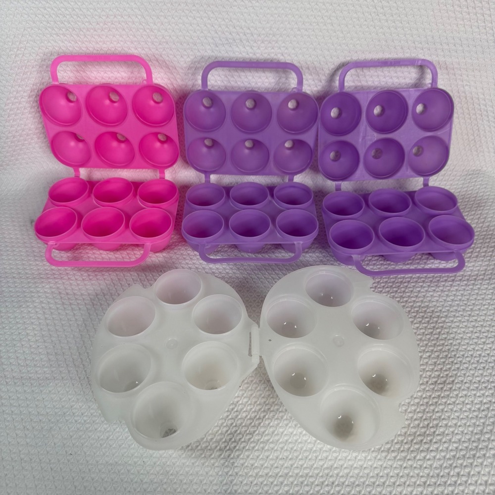 Vintage Jell-O Jigglers Egg Molds Set of 4 Pink Purple White Retro 90s Easter